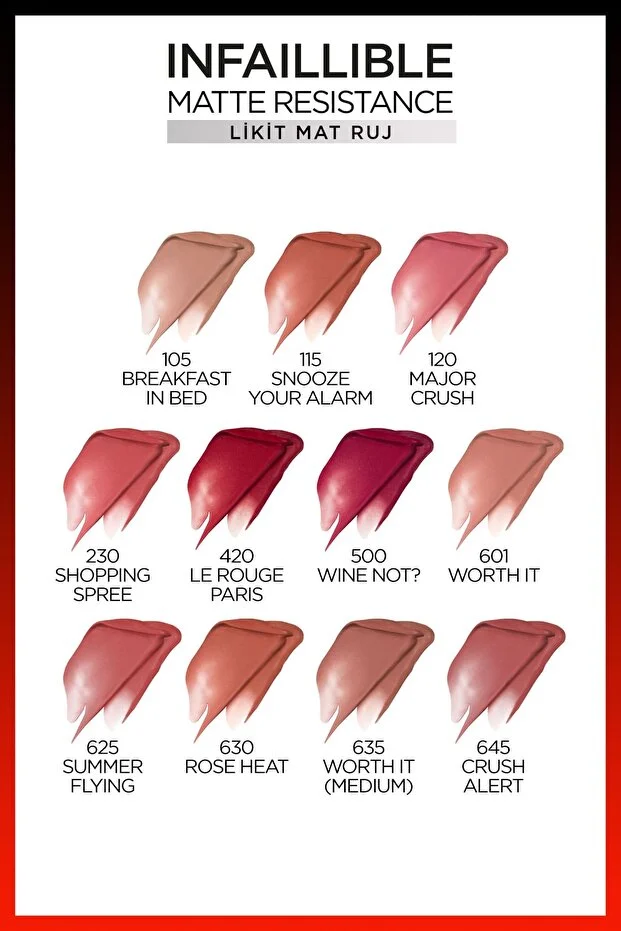L’Oreal Paris, Infaillible Matte, Resistance Likit Mat Ruj - 230 Shopping Spree