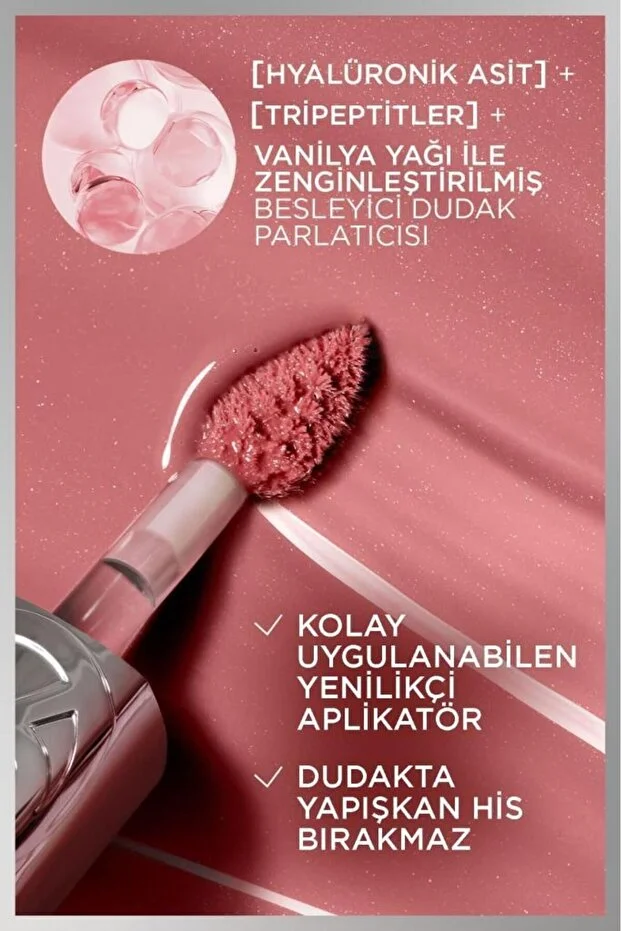 L’Oreal Paris, Plump Ambition Hyaluron, Lip Oil, Besleyici ve Nemlendirici, Dudak Parlatıcısı - 601 Worth It