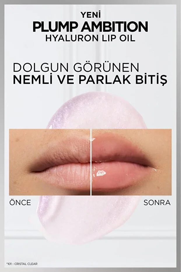 L’Oreal Paris, Plump Ambition Hyaluron, Lip Oil, Besleyici ve Nemlendirici, Dudak Parlatıcısı - 601 Worth It