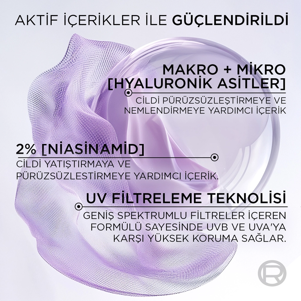 L’Oreal Paris, Revitalift, Hyaluronik Asit, SPF30 Korumalı, Nemlendirici Yüz Kremi - 40 ml