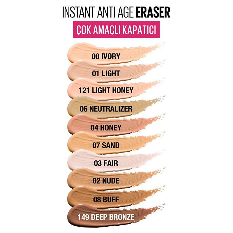 Maybelline New York, Instant Anti Age Eraser Kapatıcı - 00 Ivory