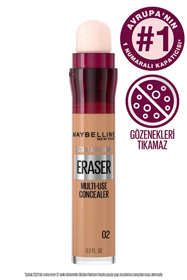 Maybelline New York, Instant Anti Age Eraser Kapatıcı - 02 Nude