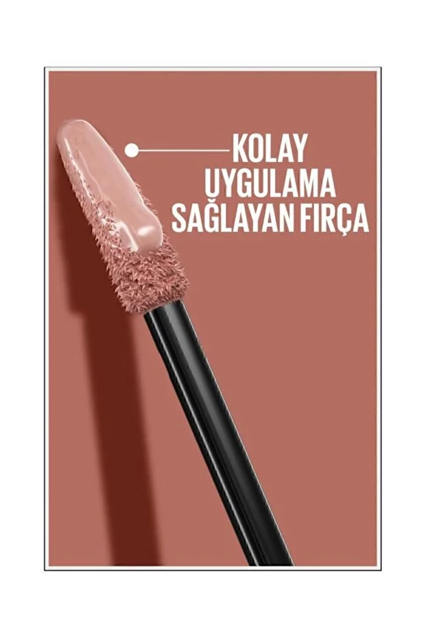 Maybelline New York, Super Stay Vinyl Ink, Likit Parlak Ruj - 115 Peppy