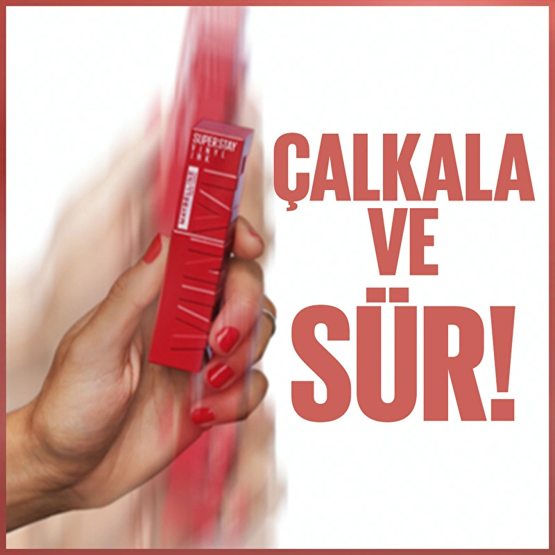 Maybelline New York, Super Stay Vinyl Ink, Likit Parlak Ruj - 120 Punchy