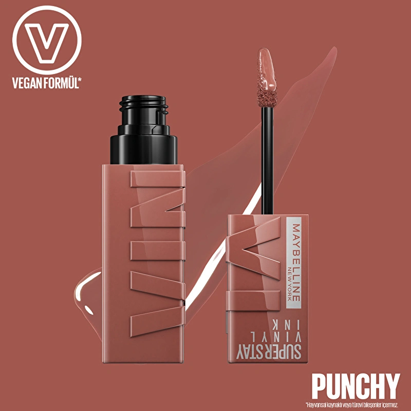 Maybelline New York, Super Stay Vinyl Ink, Likit Parlak Ruj - 120 Punchy
