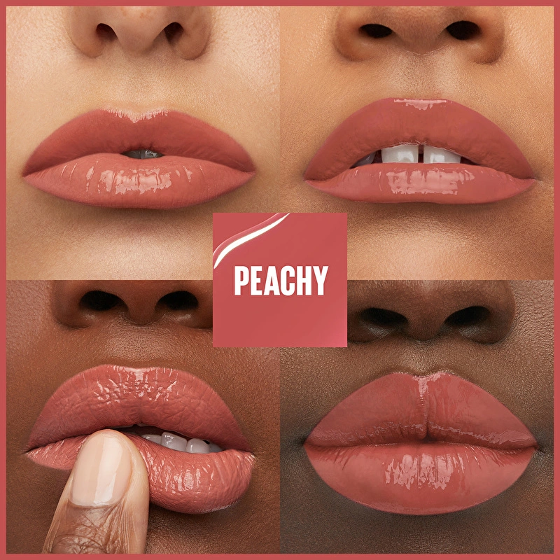 Maybelline New York, Super Stay Vinyl Ink, Likit Parlak Ruj - 15 Peachy