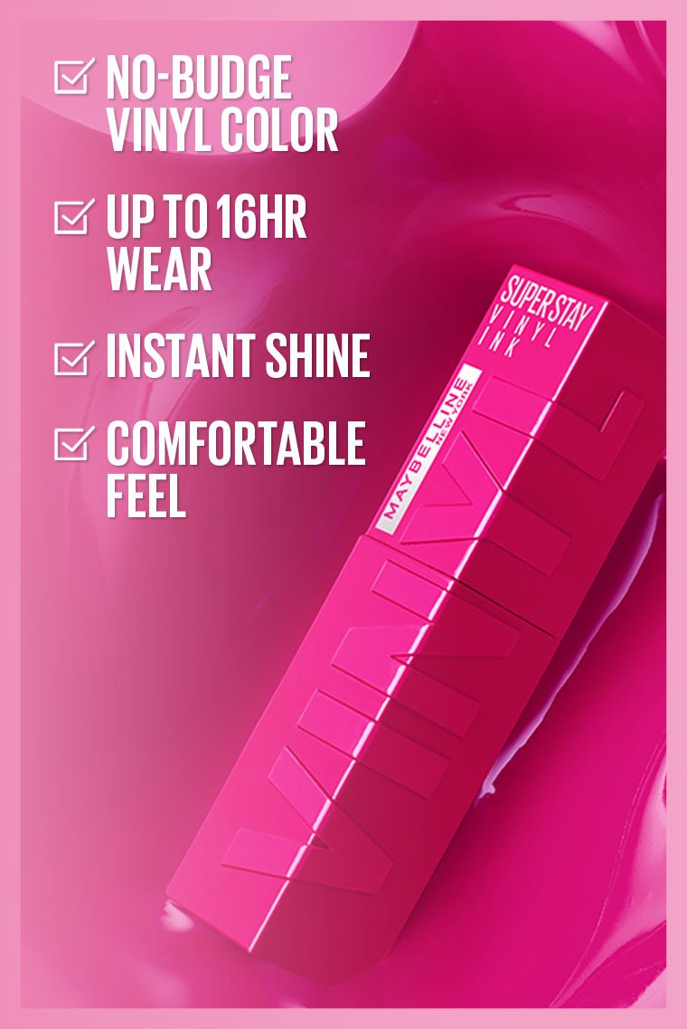 Maybelline New York, Super Stay Vinyl Ink, Likit Parlak Ruj - 155 Upbeat