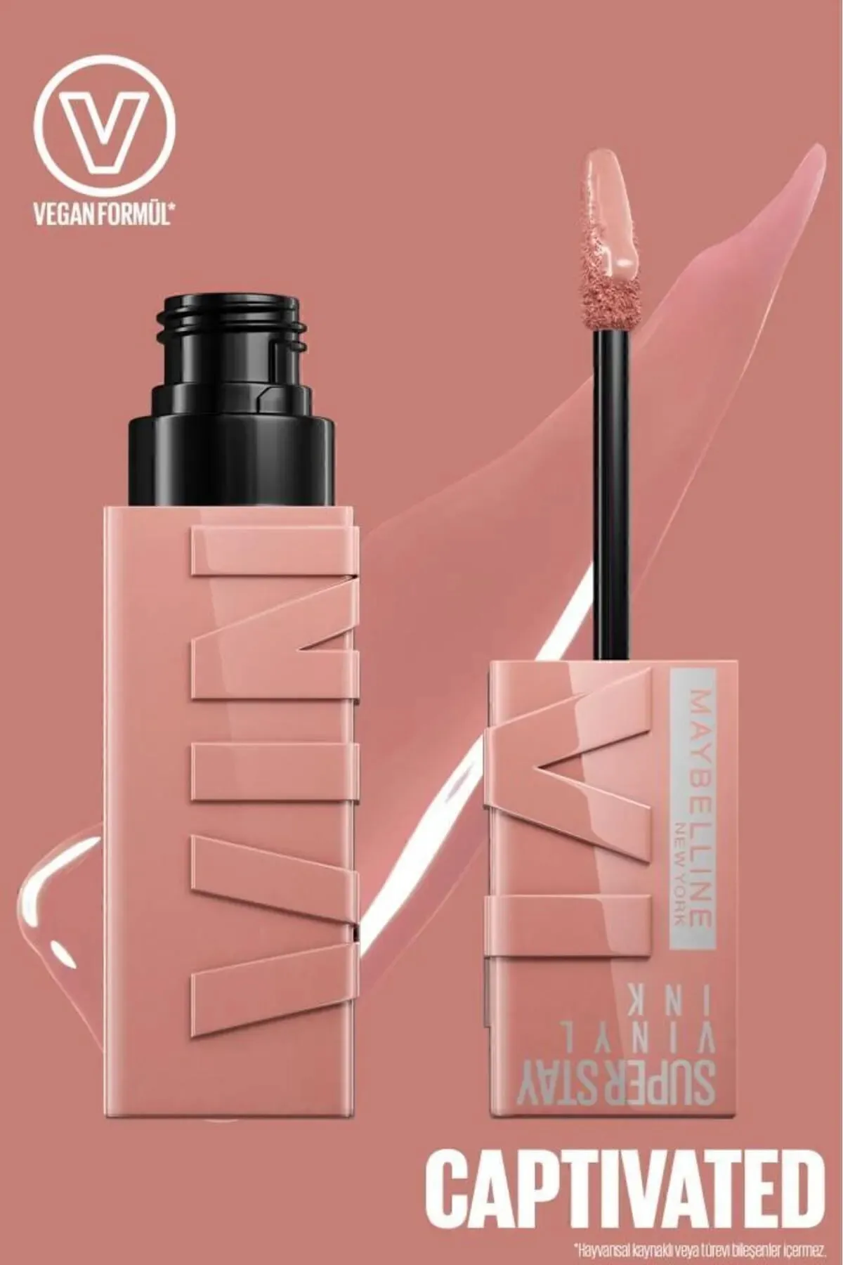 Maybelline New York, Super Stay Vinyl Ink, Likit Parlak Ruj - 95 Captivated