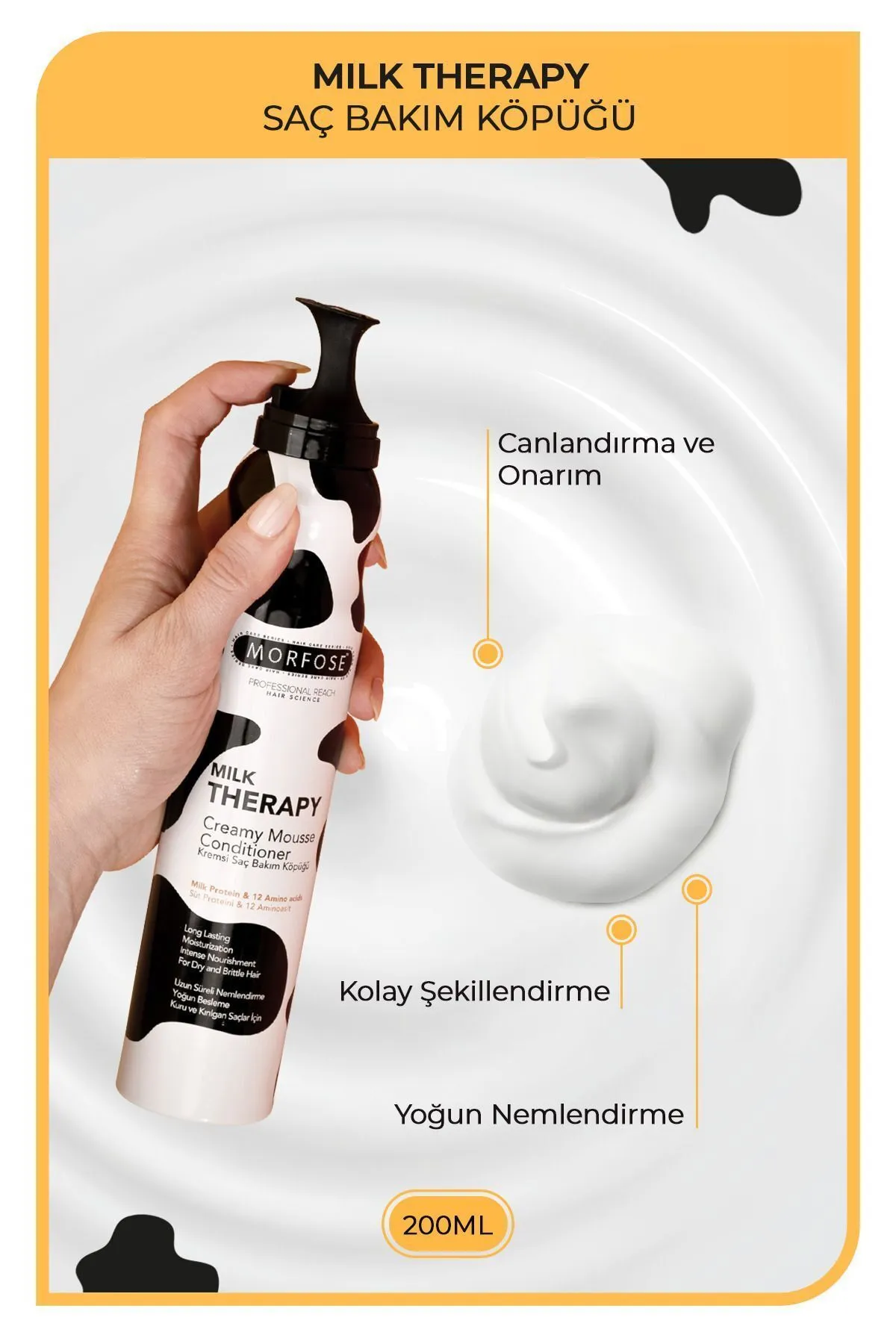 Morfose, Milk Therapy, Saç Köpüğü - 200 ml