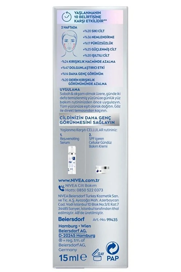 NIVEA, Cellular Epigenetics Rejuvenating, Yaşlanma Karşıtı Cilt Serumu - 15 ml