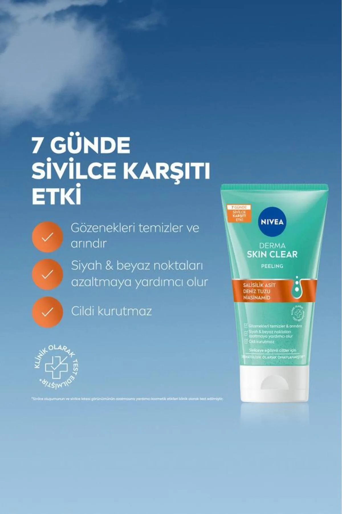 Nivea, Derma Skin Clear, Sivilce Karşıtı, Peeling - 150 ml