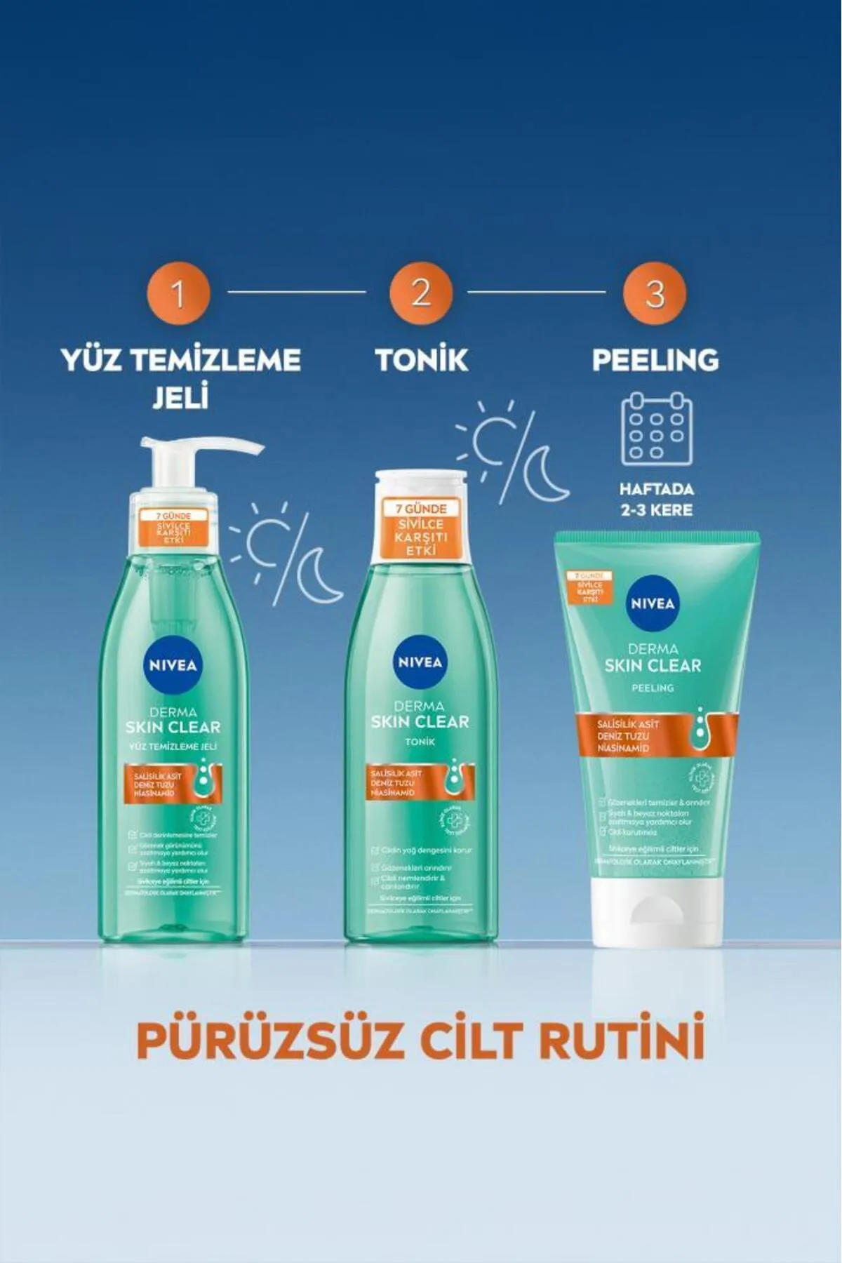 Nivea, Derma Skin Clear, Sivilce Karşıtı, Peeling - 150 ml