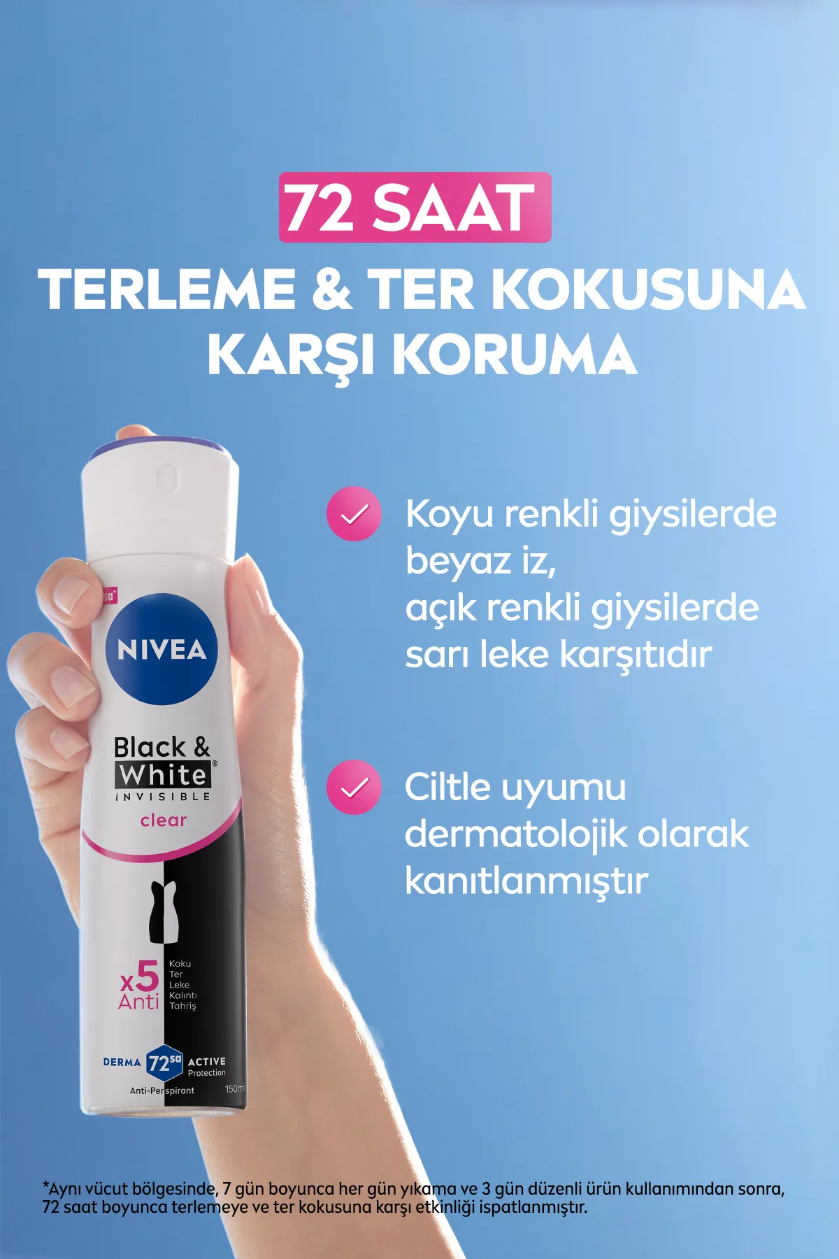 Nivea, Invisinle Black and White Fresh,  Kadın Deodorant - 150 ml