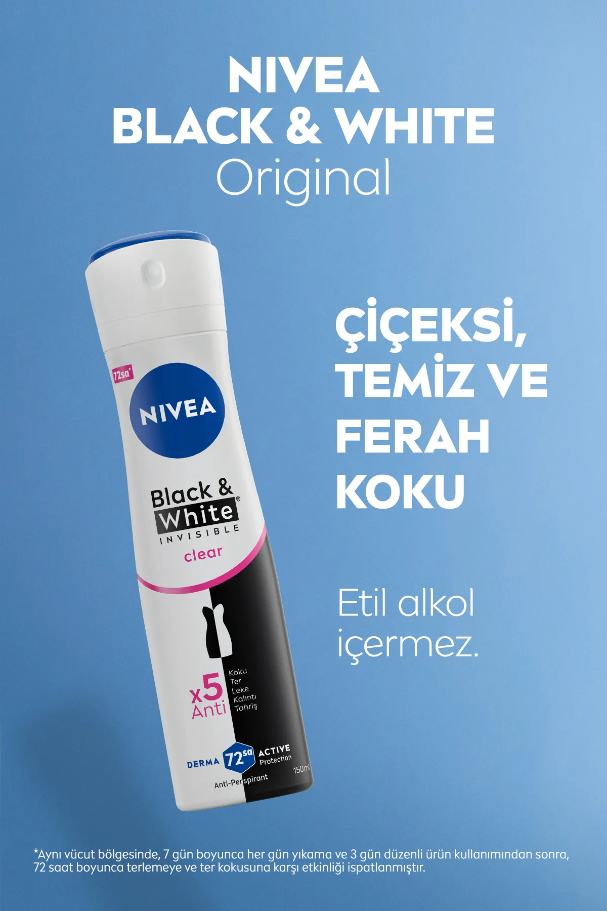 Nivea, Invisinle Black and White Fresh,  Kadın Deodorant - 150 ml