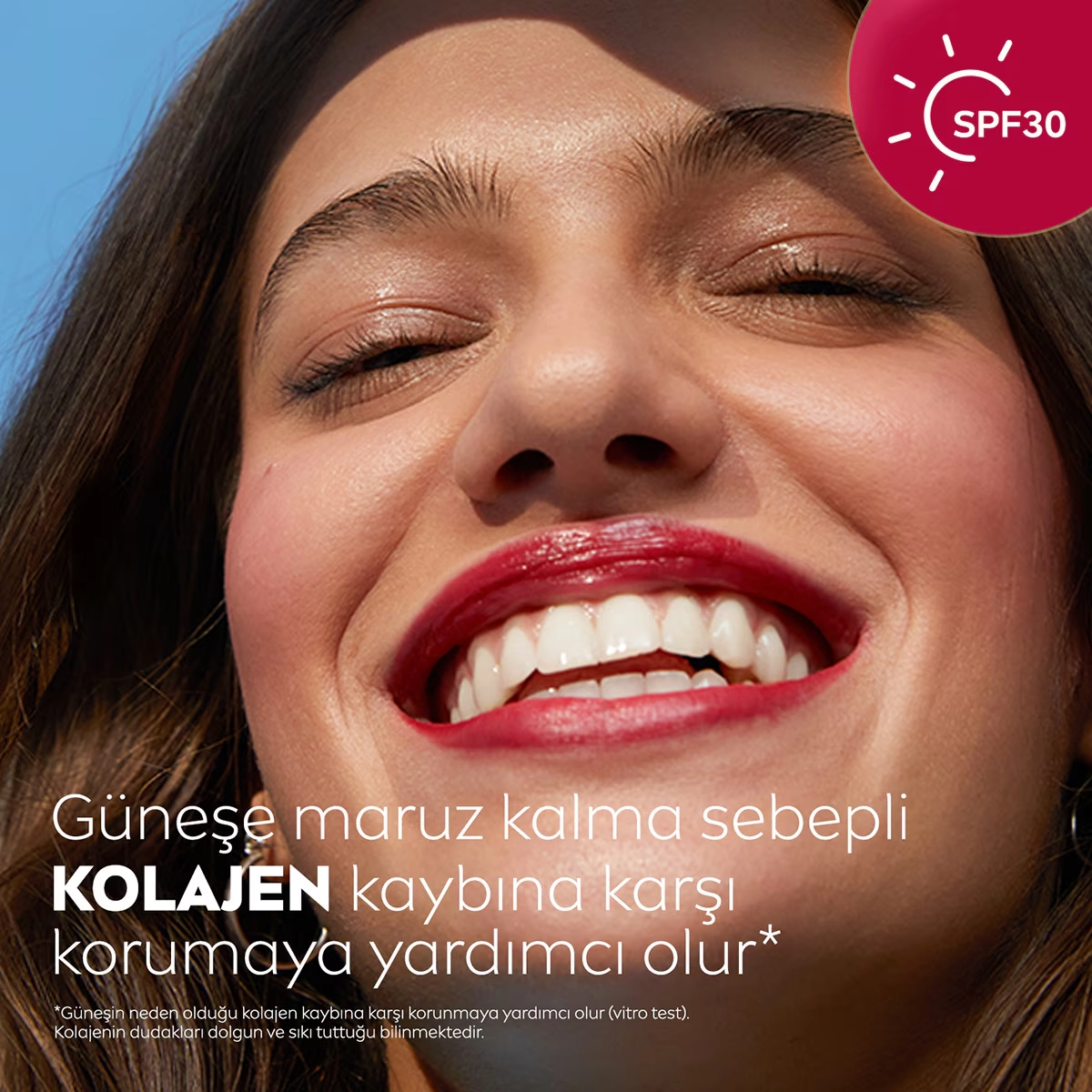 NIVEA, Renkli, spf30, Nemlendirici, Dudak ve Yanak, Bakım Kremi -  Kırmızı (4.8 gr)