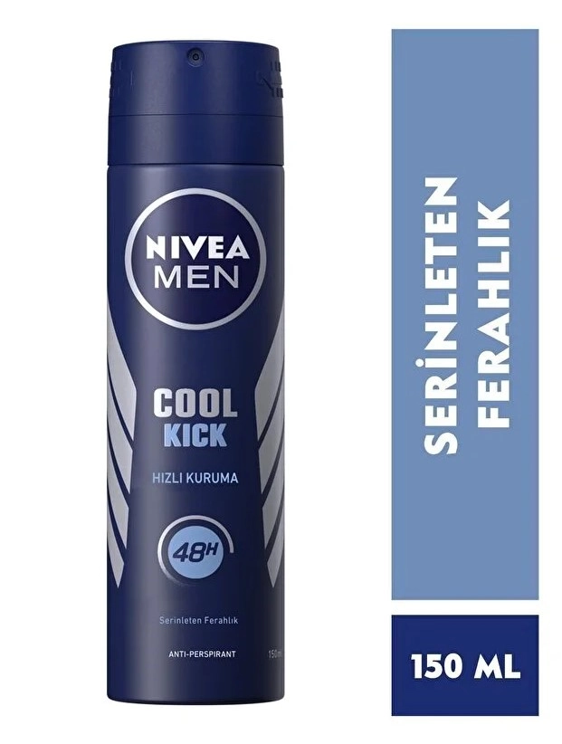 NIVEA MEN, Cool Kick Erkek Deodorant Sprey - 150 ml