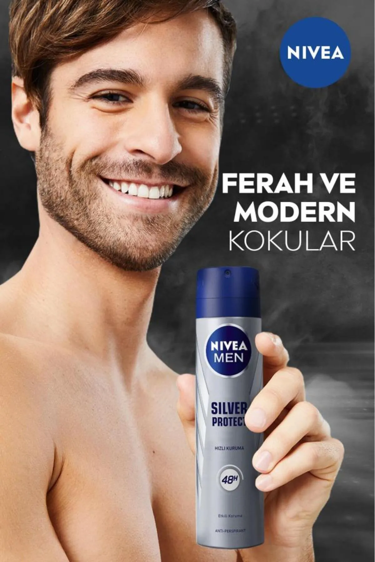 Nivea Men, Erkek Sprey Deodorant, Silver Protect - 150 ml