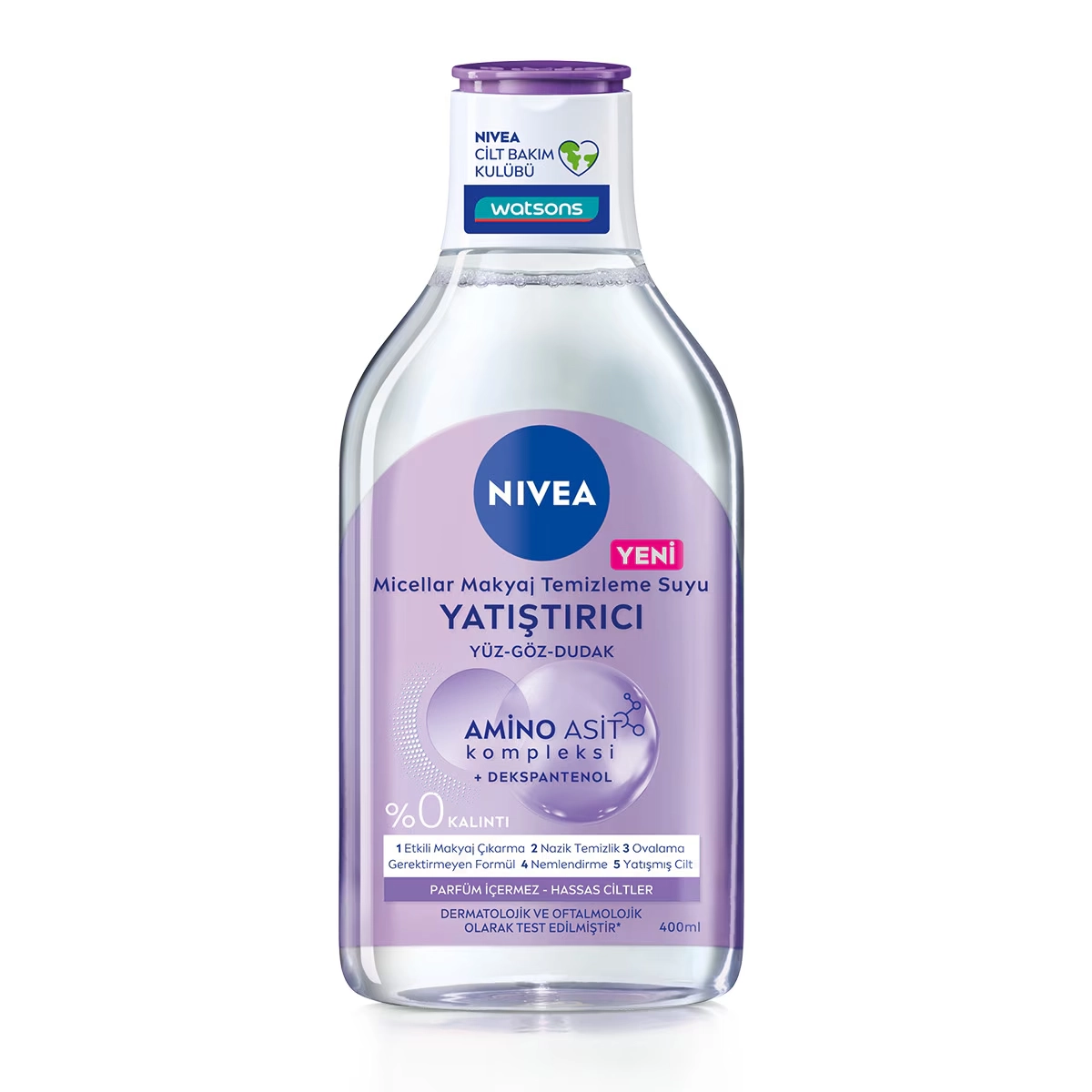 Nivea Yatıştırıcı, Micellar Makyaj Temizleme Suyu, Hassas Ciltler - 400 ml