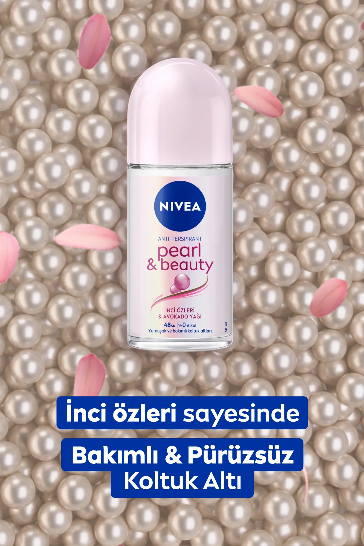 NIVEA, Pearl Beauty, Bayan Roll-on - 50 ml
