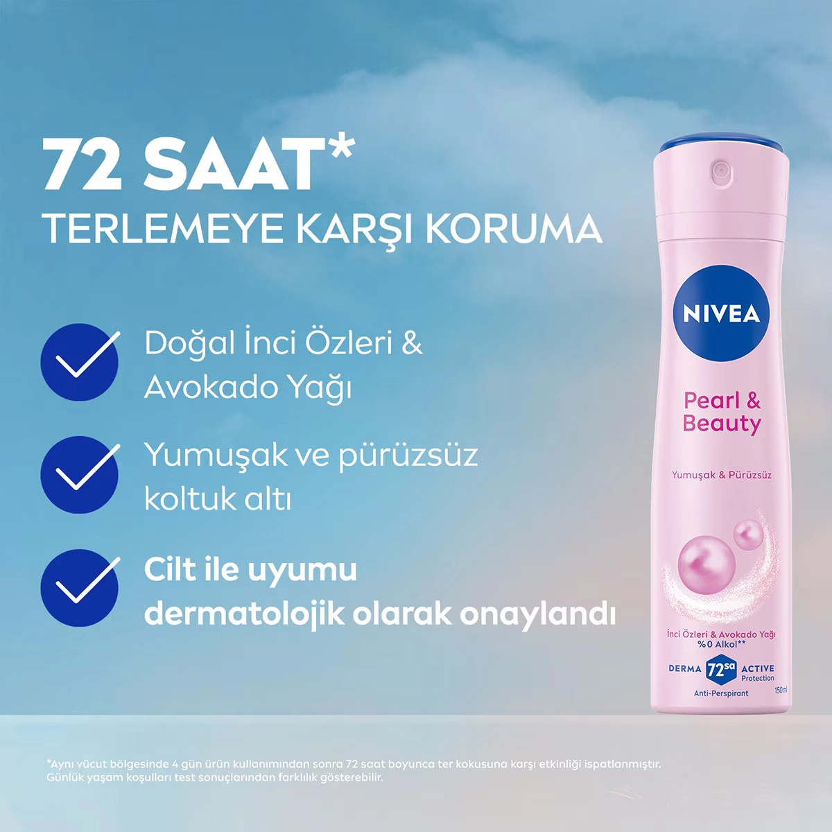 Nivea, Kadın Sprey Deodorant, Pearl & Beauty - 150 ml