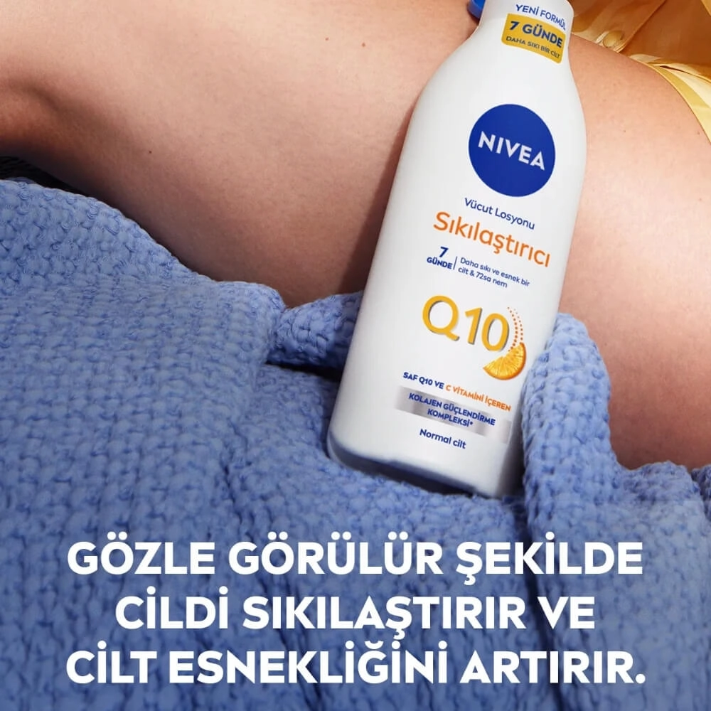 NIVEA Q10, 7 Günde Sıkılaştırıcı, C Vitamini, Nemlendirici, Vücut Losyonu - 250 ml