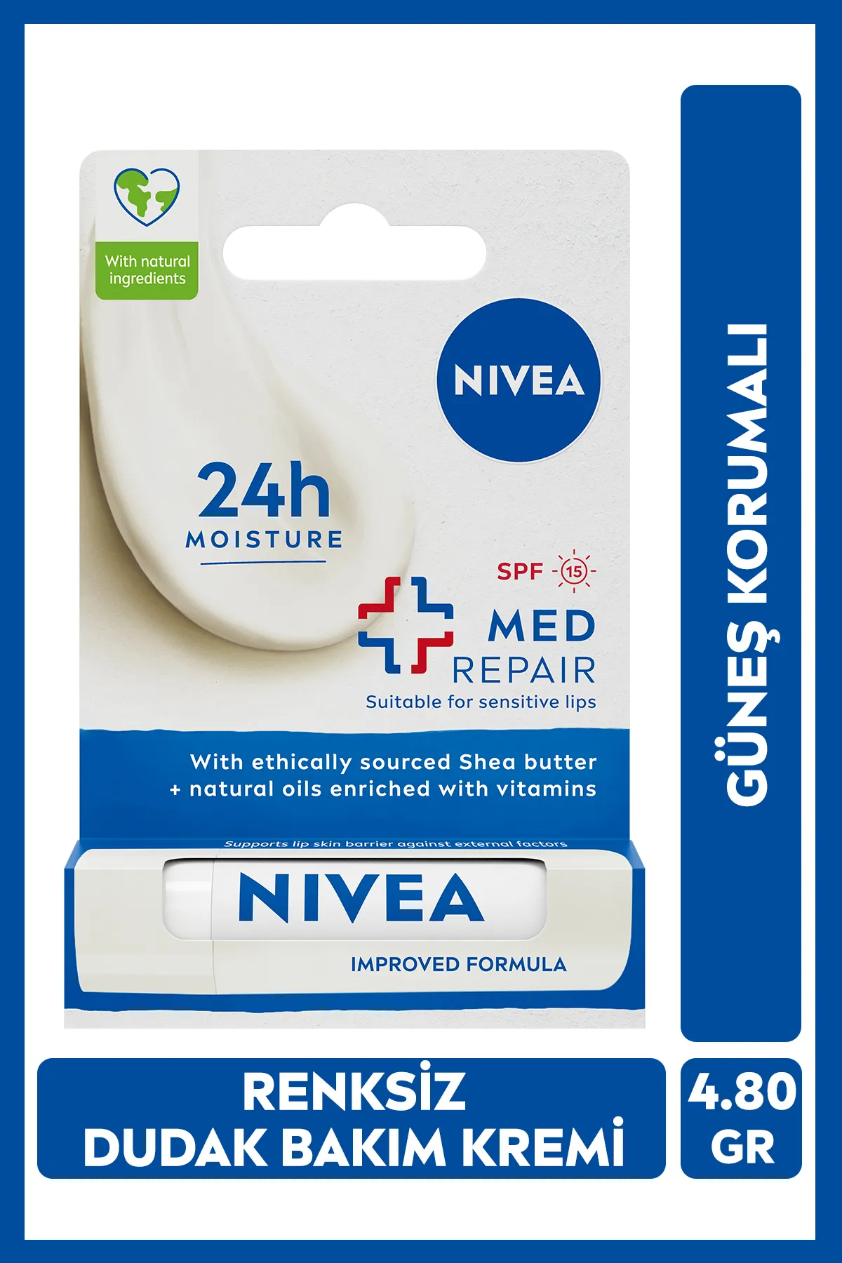 NIVEA Med Repair Dudak Bakım Kremi 4.8 gr