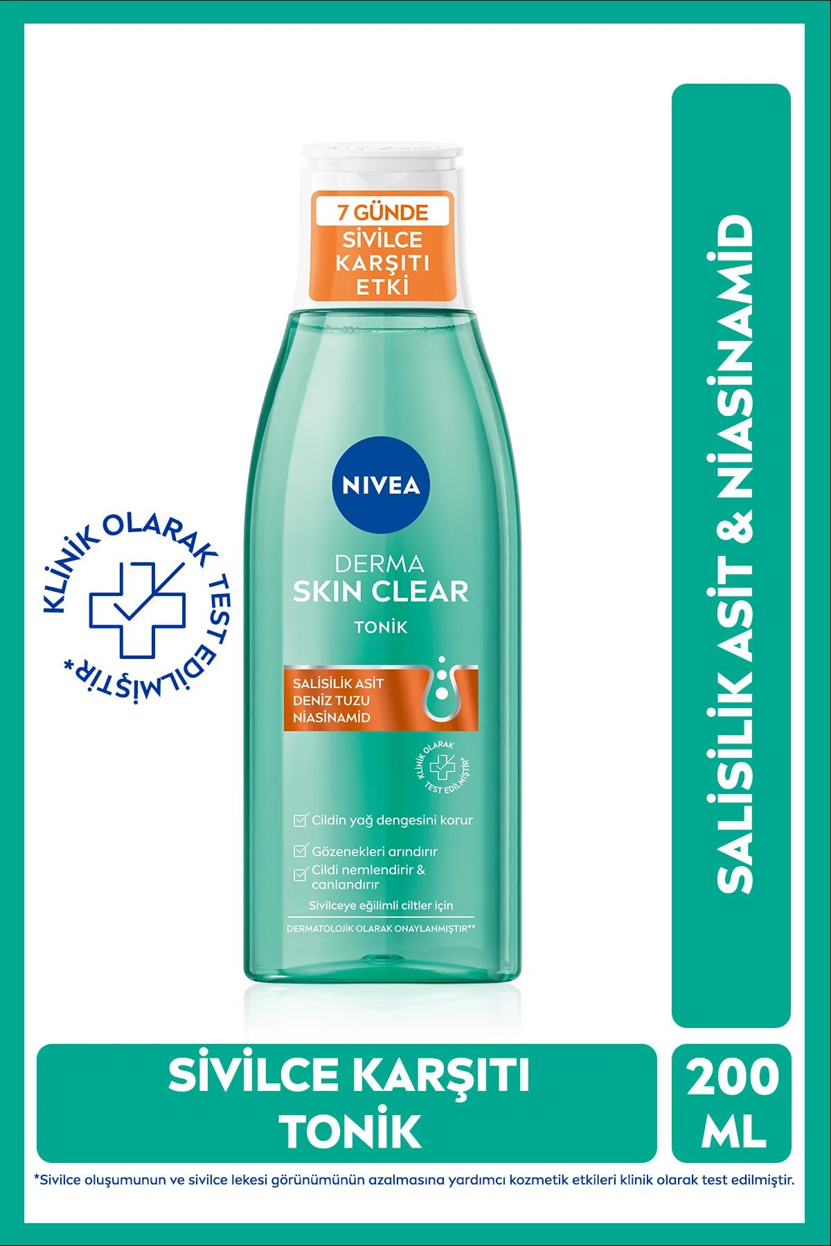 NIVEA, Skin Clear, Yüz Temizleme Jeli 150 ml + Derma Skin Clear, Sivilce Karşıtı Tonik 200 ml