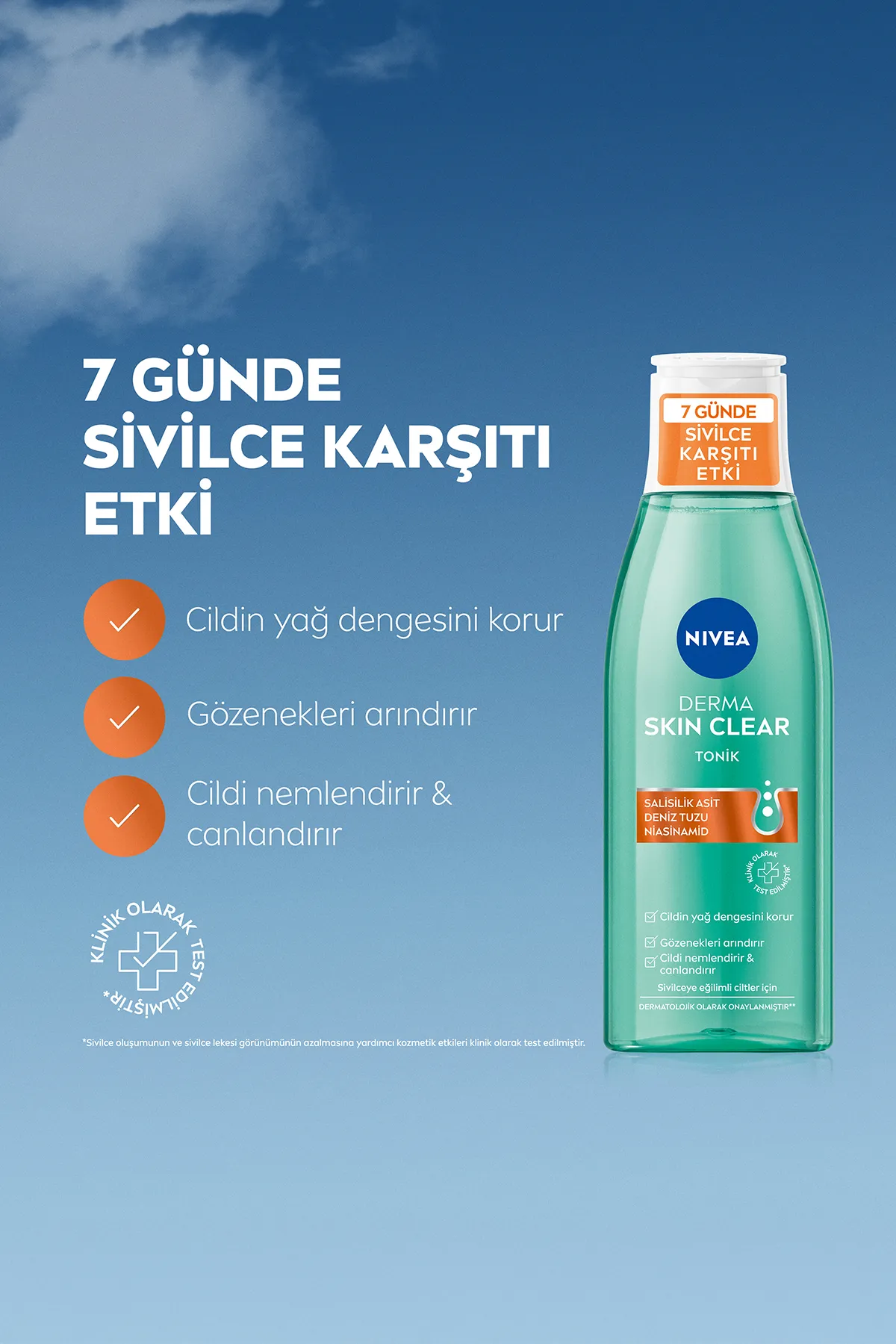 NIVEA, Skin Clear, Yüz Temizleme Jeli 150 ml + Derma Skin Clear, Sivilce Karşıtı Tonik 200 ml