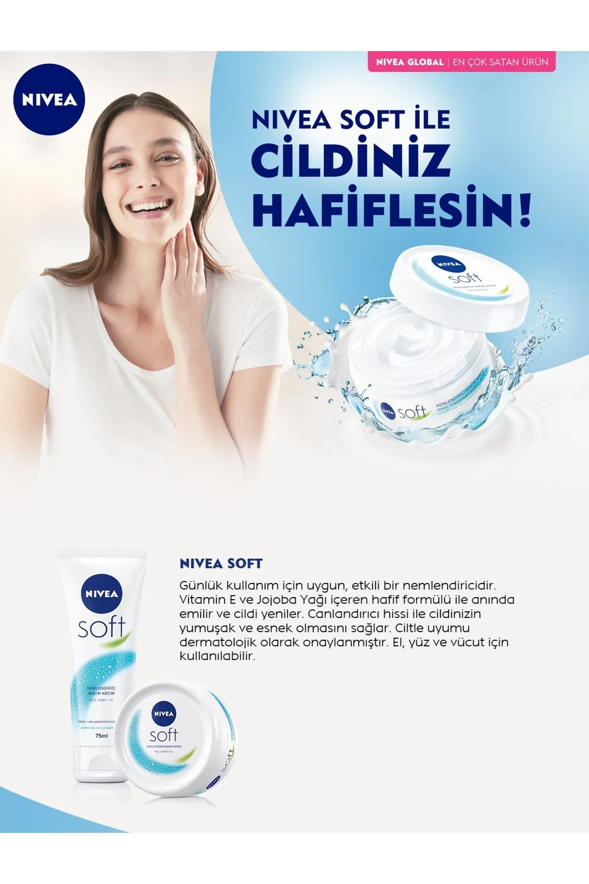 Nivea Soft, Nemlendirici Bakım Kremi - 200 ml