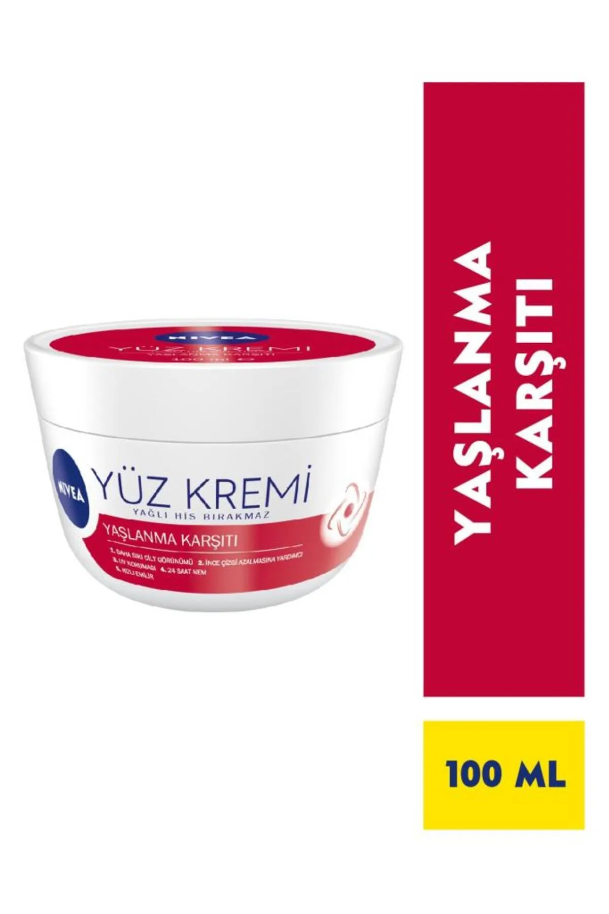 NIVEA, Yaşlanma Karşıtı, Nemlendirici, Yüz Bakım Kremi - 100 ml