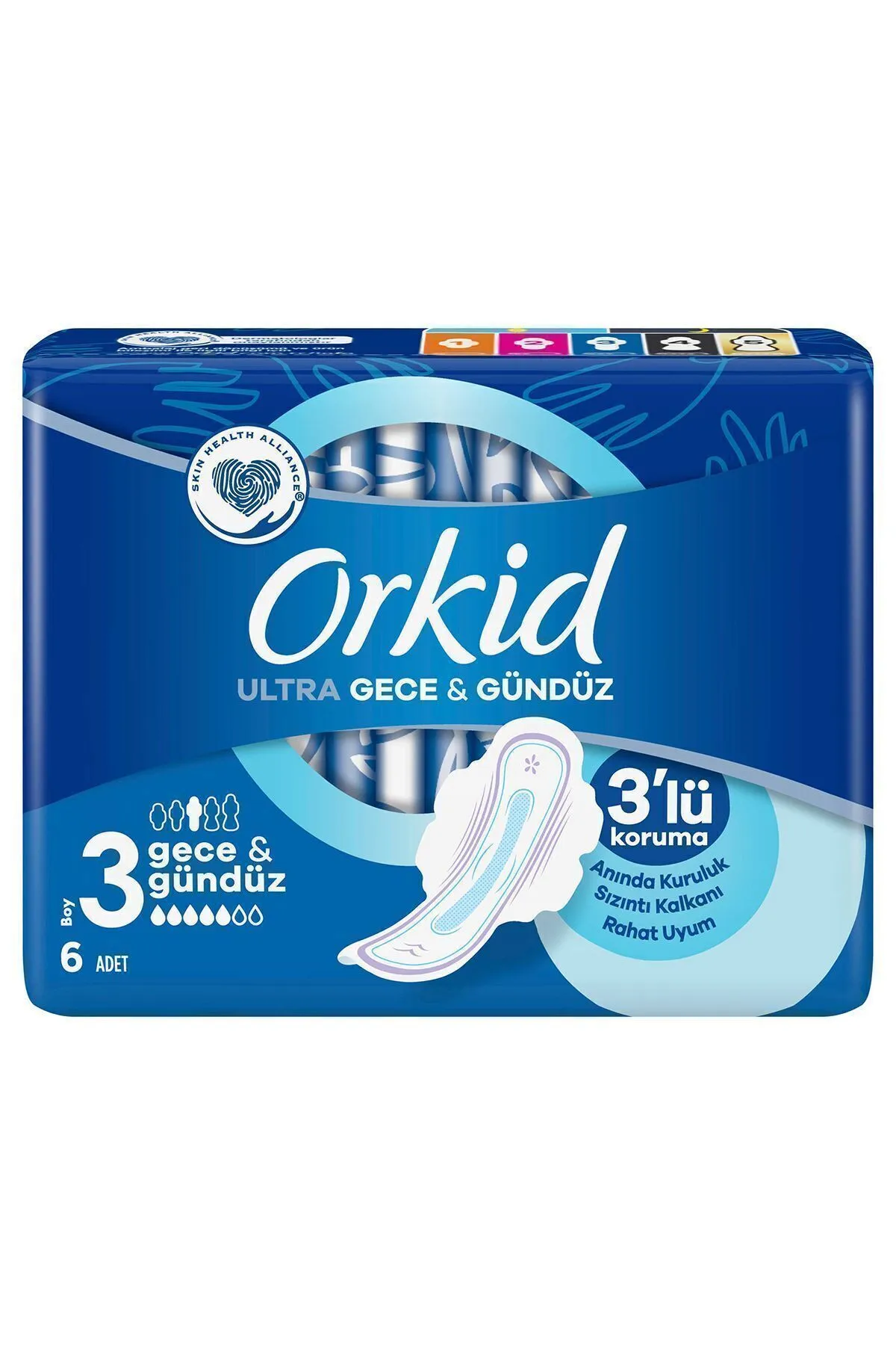 Orkid Ultra Extra Hijyenik Ped Gece Tekli Paket 6 Ped