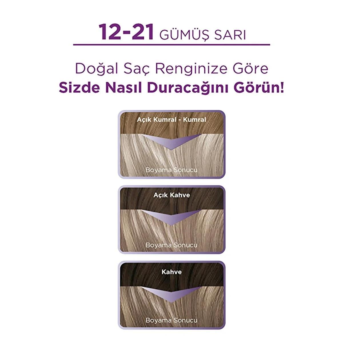 Palette Göz Alıcı Renkler Saç Boyası 12-21 Gümüş Sarı 50 ml