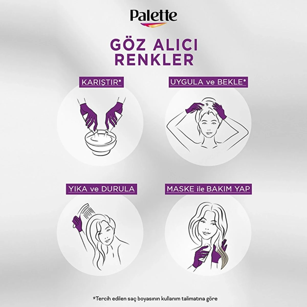 Palette Göz Alıcı Renkler Saç Boyası 7-77 Yoğun Bakır 50 ml