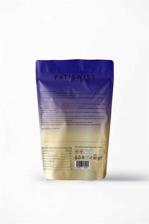 Patiswiss Bitter Çikolatalı Badem Draje 80 gr