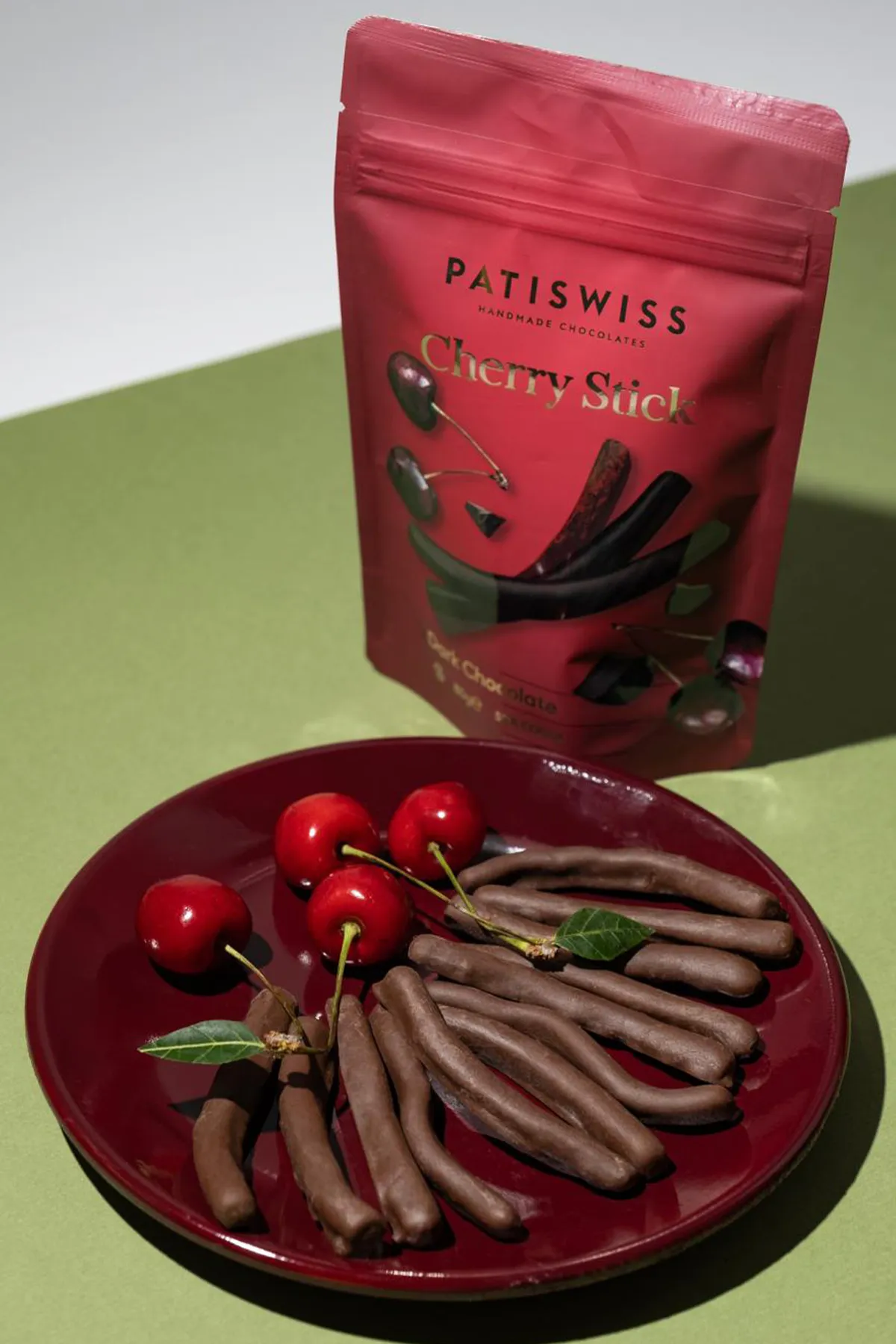 Patiswiss Bitter Çikolatalı Vişne Çubukları 80g