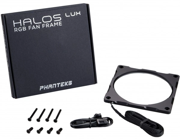 Phanteks, Halos Lux, RGB LED Işıklı Gaming Oyuncu Bilgisayar, Fan Çerçevesi, 140mm - Siyah