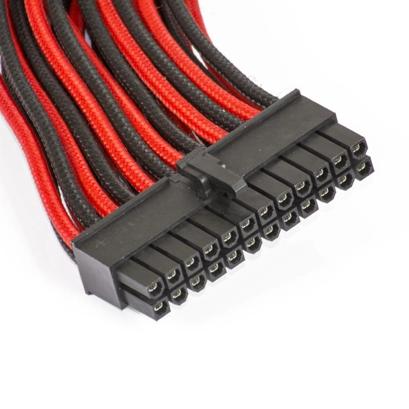 Phanteks, Gaming Oyuncu Bilgisayar, Extension Kablo Kiti_24P/8P/8V/8V, 500mm Length - Kırmızı/Siyah