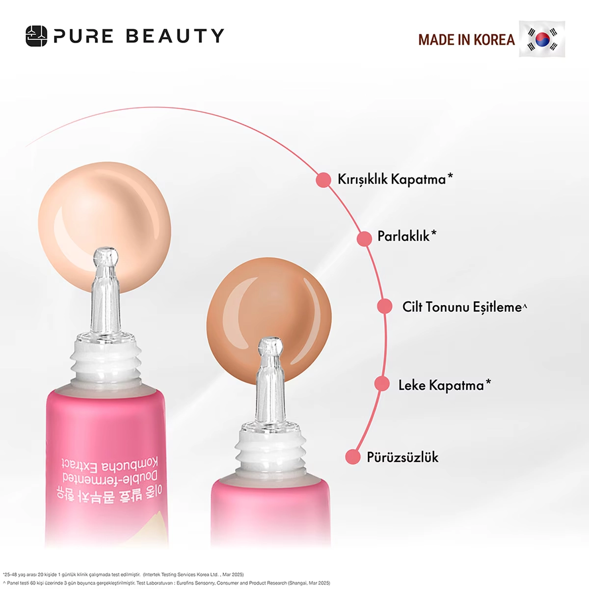 Pure Beauty, BB Krem, SPF50, PA++++, Ivory - 30 ml  (Yeni Ürün 4+)