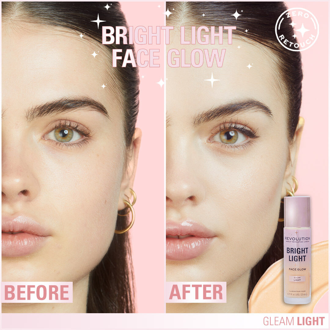 Revolution, Bright Light, Face Glow, 4in1 Işıltılı Fondöten, Gleam Light (23 ml)