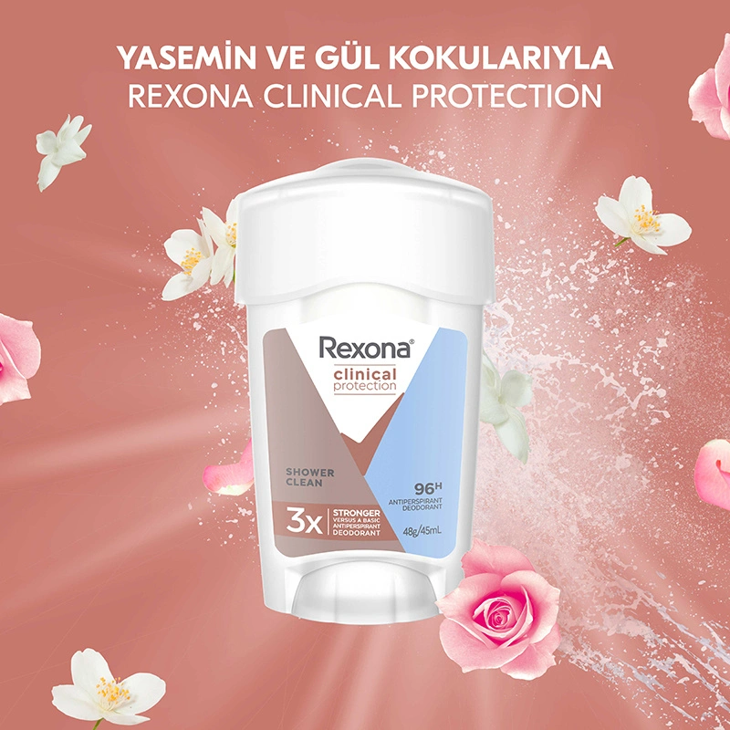Rexona Clinical Protection Shower Clean Stick Deodorant 45 ml