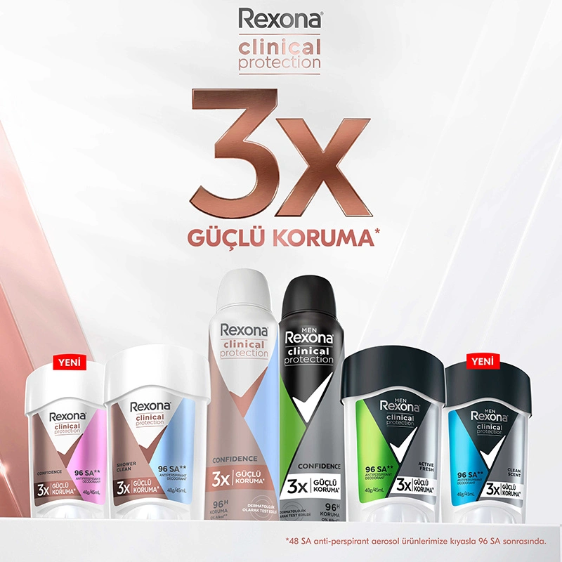 Rexona Clinical Protection Shower Clean Stick Deodorant 45 ml