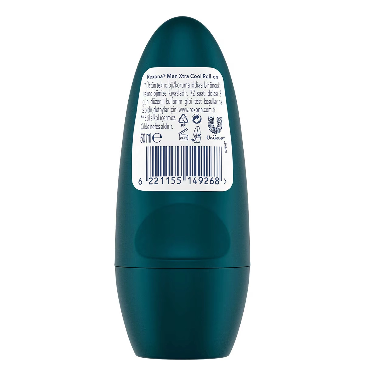 Rexona, Üstün Koruma, Erkek Roll On Deodorant Xtra Cool, 72 Saat Kesintisiz Koruma - 50 ml