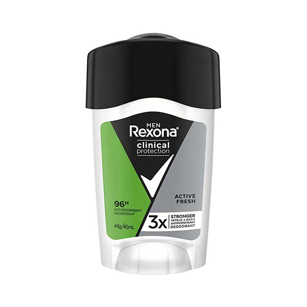 Rexona Men, Clinical Protection, Erkek Stick Deodorant Active Fresh - 45 ml