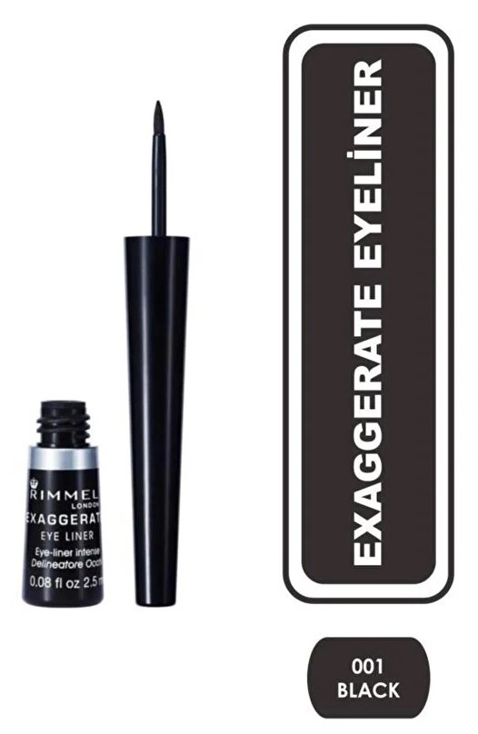 Rimmel London, Exaggerate Likit Eyeliner No: 001