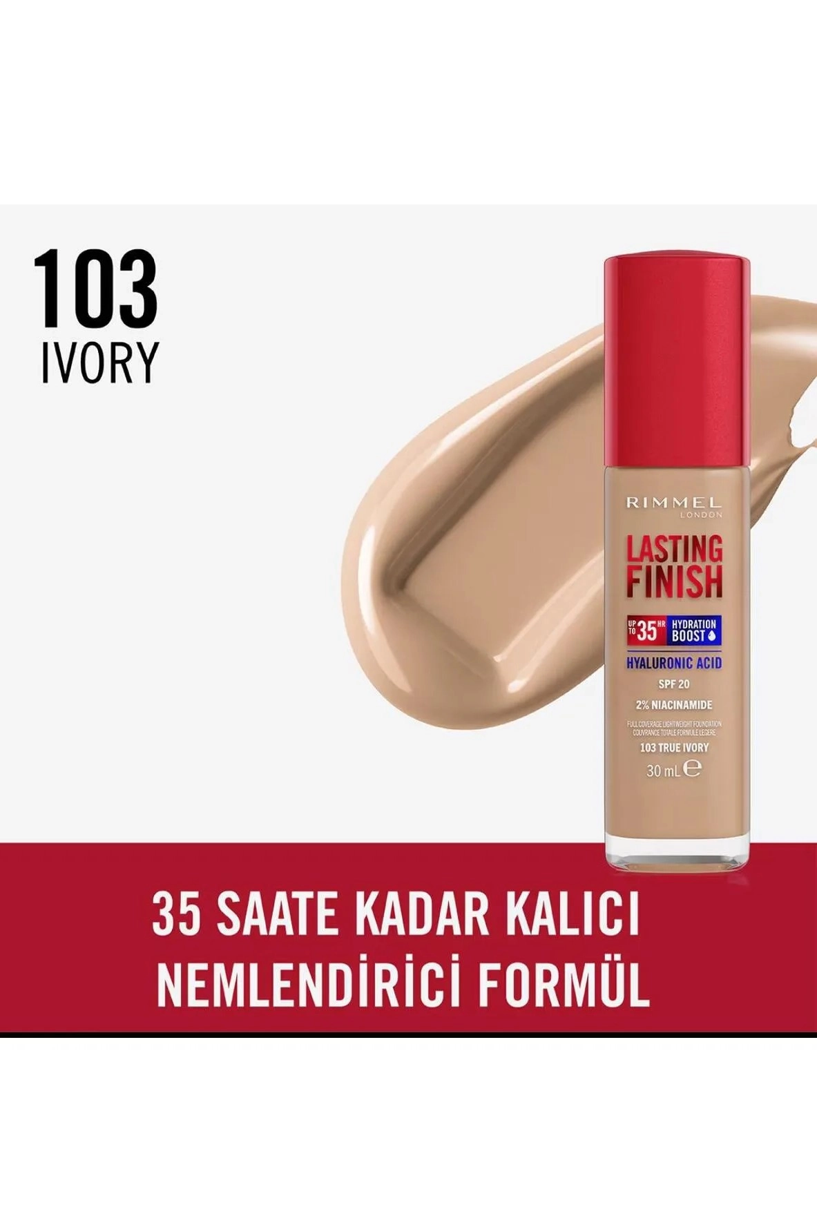Rimmel London, Lasting Finish Fondöten - 103 True Ivory