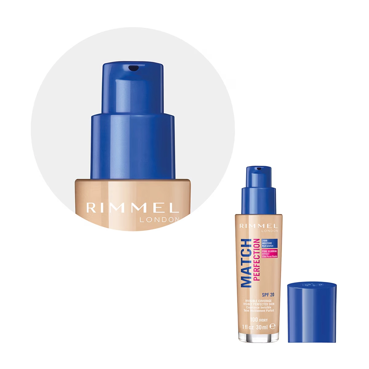 Rimmel London, Match Perfection Fondöten - 100 Ivory