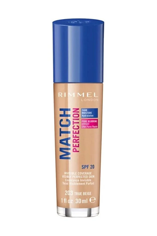 Rimmel London, Match & Perfection Fondöten - 203 True Beige