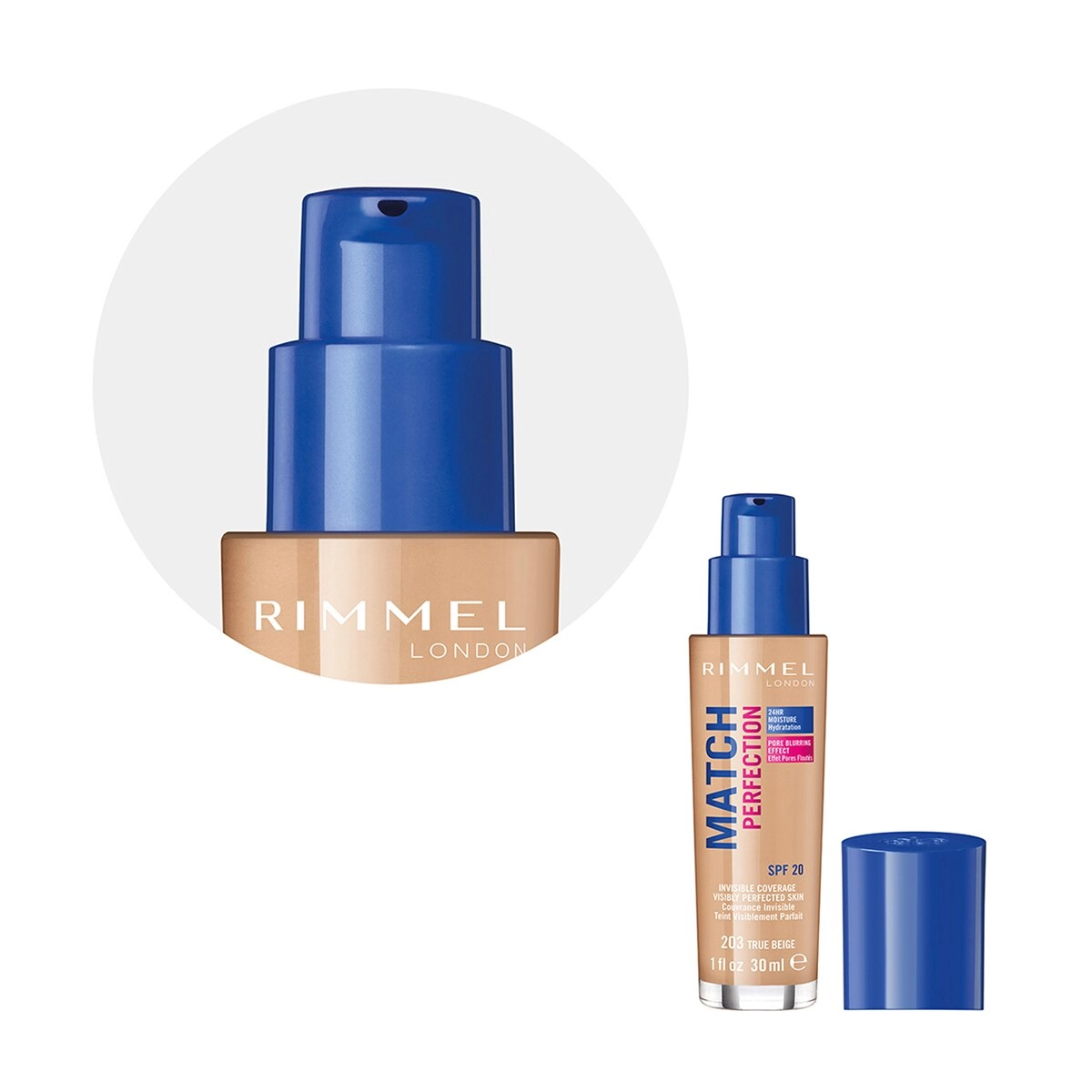 Rimmel London, Match & Perfection Fondöten - 203 True Beige