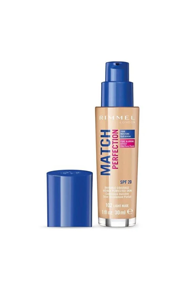 Rimmel London, Match Perfection, Fondöten No: 102 Light Nude