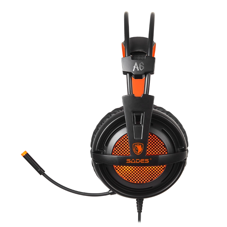 SADES A6 Mikrofonlu Kablolu Sanal 7.1 PC Gaming Oyuncu Kulaklığı (Online Selling Version) - Siyah
